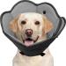 Iecoii break dog soft leak protection dog sore crane after the operation male neutered female spay dog cone elisabethan collar for large dogs such as pit bull beagle bulldog black-l l black black