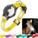 Airtag cat neck band - integrated cat collar Airtag waterproof reflective Airtag collar cat collar with safety lock element for kitten small dog (yellow XS) XS (18-23cm) green