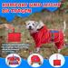 Slowton Waterproof Dog Raincoat - Reflective Hooded Lightweight & Windproof Jacket for Small Medium and Large Dogs - XL Red (Back Length: 45cm) - Ideal for Walks & Outdoor Adventures - Buy Online on GoSupps.com