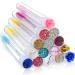 60 Pieces Disposable Mascara Wand Tube Set  30 Diamond Empty Mascara Tube and 30 Crystal Eyelash Brush Spoolies Makeup Brush Eyebrow Applicator Tool for Lash Exention Supplies (Classic Style)