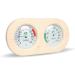 Sauna Climate Meter - Thermometer & Hygrometer in Wooden Frame | Accurate Indoor Measurement for Optimal Relaxation - Buy Online on GoSupps.com