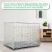 Adjustable Nylon Mesh Bird Cage Cover - White X-Large Daisy Design | Seed & Feather Catcher for Parrot, Parakeet, Macaw | Round/Square Cage Skirt Guard - Buy Online on GoSupps.com