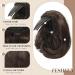 Feshfen Dark Brown Hair Part Dutt with Comb - Synthetic Chignon Extensions for Short Hair | Stylish Updo Accessories - Buy Online on GoSupps.com