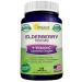 Black Elderberry Capsules with Vitamin C & Zinc Supplement - Elderberry (Sambucus Nigra) 1000mg & Liposomal VIT C - Natural Elderberries Immune Support Booster Pills - 120 Veggie Caps