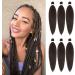 Pre-stretched Braiding Hair 26 inch Easy Braid 6 Packs Professional Kanekalon Synthetic Fiber Crochet EZ Braids Yaki Texture Braiding Hair Extensions (4#) 26 Inch (Pack of 6) 4#