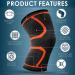 Beskey Knee Support (Pair) | Anti-Slip Breathable Compression Sleeve for Joint Pain Relief and Injury Recovery - XL Orange - Buy Online on GoSupps.com