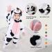 Doladola Unisex Baby Onesie Animal Cat Jumpsuit Hooded Romper Outfit 6-12 Months - Cow Print - Buy Online on GoSupps.com