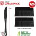 Stock Your Home 125-Count Heavy Duty Disposable Plastic Knives - Bulk Silverware for Dinner, Heavyweight Party Flatware in Black - Buy Online on GoSupps.com