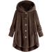 Hanxiulin Oversized Women's Fleece Jacket - Warm Long Lightweight Winter Coat - 5XL Coffee Color - Buy Online on GoSupps.com