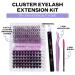 DIY Eyelash Extensions Kit | Cluster Eyelashes & Lash Bond | Individual Eyelashes with Glue & Tweezers (12-16mm C4+ZW-D Curl) - International Shipping - Buy Online on GoSupps.com