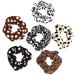 6 Pack Polka Dot Velvet Hair Scrunchies Slap Bracelet Ponytail Holder Elastic Hair Bands Wrist Fabric Scrunchy Hair Ties for Show/Sleepover Party Girls