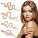 Noverlife 4PCS Metal Snake Hair Clips  Alloy Vintage Snake Hair Barrettes Minimalist Snake Hair Pins  Twists Snake Hair Clip Set Hair Jewelry Decorative Unique Hair Accessories for Women Girls(Gold)
