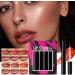 Tktouci Peeloff Lipliner Stain Removable Makeup Discoloration 6 Parts Highly Pigmented NonBreaking Lip Stain for Women and Girls - Buy Online on GoSupps.com