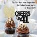 18pcs Black Gold Glitter Dessert Cupcake Cheer to Straight Outta 1983 Vintage 1983 Theme Decor Supplies Happy 41st Birthday Party Decoration - Buy Online on GoSupps.com