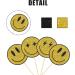 Maicaiffe Smile Face Cupcake Toppers Hippie First Birthday Cupcake Toppers Kids Birthday Wedding Party Dessert Decors Smile Face Hippie Party Decorations 24Pcs Glitter - Buy Online on GoSupps.com