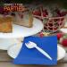 Disposable Sporks (50 Pack) - White Plastic Sporks for Kids - BPA Free 2 in 1 Utensils - Heavy Weight Fork Spoon for School Lunch and Parties - Buy Online on GoSupps.com