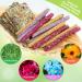 Abiz Rabbit Toys & Timothy Hay Sticks - 16-Piece Herbal Treats for Chinchillas Guinea Pigs & Hamsters - Perfect Molar Snacks & Play Accessories - Buy Online on GoSupps.com