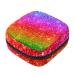 Glitzer rainbow color curve women's napkin storage bag portable period bag for women teenagers girls menstrual cup pocket breastfeeding insert holder