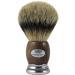 Hans Baier Exclusive Shaving Brush Silver Tip Walnut Wood with Metal Base - Size 3