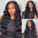 26 Inch Body Wave Lace Front Human Hair Wig | Pre Plucked 180% Density | Black Brazilian Virgin Hair | HD Lace Front | Glueless & Baby Hair | Bleached Knots - Buy Online on GoSupps.com
