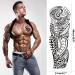 Aresvns Waterproof Temporary Full Arm Tattoo Sleeve (L19xW7) - Realistic Fake Tattoos for Adults, Long Lasting Design 01 - Buy Online on GoSupps.com