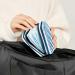 Blue & White Stripes Sanitary Napkin Storage Bag | Menstrual Cup & Nursing Pad Holder | Portable Period Pouch for Women & Teen Girls - Multi-Colored | 1Pc - Buy Online on GoSupps.com