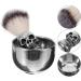Minkissy Stainless Steel Shaving Bowl & Brush Set - Stylish Wide Mouth Shaving Set for Men | Premium Grooming Essentials - Buy Online on GoSupps.com