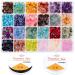 Crystal Beads for Ring Making 24 Colors Cridoz Jewelry Gemstone Crystals Chips Drilled for Bracelet and Jewelry Making