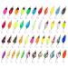 Fishing trout spoon set 46 pieces Trout Spoon trout indicator single hook set trout bait spinner fishing bait fishing accessories spiner blinker set for trout fishing spoon perch salmon pike