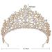WIOJEIGO Women's Crystal Wedding Tiara Crown - Rhinestone Headband for Prom & Birthday Party - Gold, One Size - Buy Online on GoSupps.com