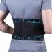 Glofit Back Brace for Lower Back Pain Relief with 6 stays  Back Support Belt for Women & Men Work  Waist Lumbar Breathable for Herniated Disc  Sciatica Black L