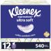 Kleenex Expressions Ultra Soft Facial Tissues, Soft Facial Tissue, 12 Cube Boxes, 45 Tissues per Box, 3-Ply (540 Total Tissues)