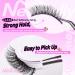 Self Adhesive Eyelashes Natural Wispy Lashes Self Adhesive Lashes No Glue Needed Reusable Faux Mink False Lashes 3D Volume C Curl by Newcally Lashes-C - Buy Online on GoSupps.com