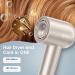 1500W Ionic Hair Dryer for Curly Hair | High Speed Low Noise 3 Attachments | Gold Metallic Blow Dryer - Buy Online on GoSupps.com