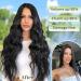 AISI HAIR Black Hair Extensions Invisible Wire Hair Extensions Women's Long Wavy Black Hair Extensions Clear Wire Hair Extensions for Women 20 Inch - Buy Online on GoSupps.com