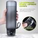 Fulter 1L Sport Water Bottle - BPA Free Non-Slip Grip Perfect for Outdoor Gym & School - Gray - Buy Online on GoSupps.com