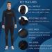 Men's Lemorecn Neoprene Wetsuit 3/2mm & 5/4mm Full Body Diving Suit | Black+Blue XXL - Buy Online on GoSupps.com