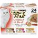 Purina Fancy Feast Gourmet Naturals in Gravy Adult Canned Wet Cat Food 8 count (Pack of 3) Chicken & Beef