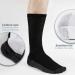 +MD Men's Non-Binding Moisture Wicking Bamboo Crew Diabetic Socks 10-13 - Black/White (4 Pairs) - Buy Online on GoSupps.com