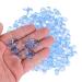 Zerodis 200pcs Acrylic Baby Pacifiers for Baby Shower Decorations Nipples Baptism Birthday Gift(Blue)