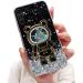 Tivenfezk Nadoli for Samsung Galaxy A04S Treibsand B r Astronaut Hidden Stand Shell Cartrios Glitzer astronaut Stand Soft Silicone Bly Hell Rifle Course Samsung Galaxy A04S Black
