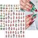 Christmas Nail Stickers 9 Sheets Self-Adhesive Nail Decal Snowflake Santa Claus Hat Red Nail Art Decoration Design Supplie - Buy Online on GoSupps.com
