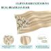 Doores Real Hair Clip-In Extensions 45cm 18 inch - 120g Dirty Blonde Highlights | Remy Human Hair 7 Pieces for a Full Head - Buy Online on GoSupps.com
