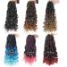 Goddess Curly Box Braids Crochet Hair 3X Wavy 18 Inch 1B/30 - Pack of 6 | Synthetic Fiber Braiding Hair Extension for Black Women - Buy Online on GoSupps.com