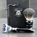 Premium Black Shaving Set - Synthetic Hair Brush & 5 Interchangeable Razors | International Shipping Available - Buy Online on GoSupps.com