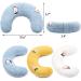 Ultra Soft Fluffy Cat Pillow - Calming Toy for Deep Sleep and Joint Relief - Machine Washable Half Donut Cuddler in Blue - Buy Online on GoSupps.com
