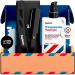 Sapiens Barbershop men's shaving set - razor set with razor men + transparent shaving gel + 120 Derby Half shaving blades + carrying bag (1 year shave) - Bart razor men - Straight Razor razor + razor gel + 100 razor blades
