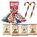 Hot Chocolate Gift Set - 8 Celebrations Hot Chocolate Sachets Selection Gift Hamper Gift Set Candy Canes Cookies - Valentine's Day Mother's Day Kids Adults