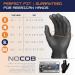 NOCOB Black Nitrile Disposable Gloves - (Raised Diamond Texture Grip) 6 Mil Thickness Latex and Powder Free (XL 50 count) - Buy Online on GoSupps.com