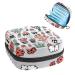 GIAPB Period Bag Sanitary Napkin Storage Bag Period Pouch Travel Makeup Bag Plants Flower Pattern Color3311